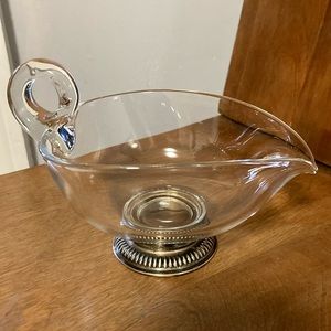 Mid Century Frank Whiting hand blown glass gravy boat creamer